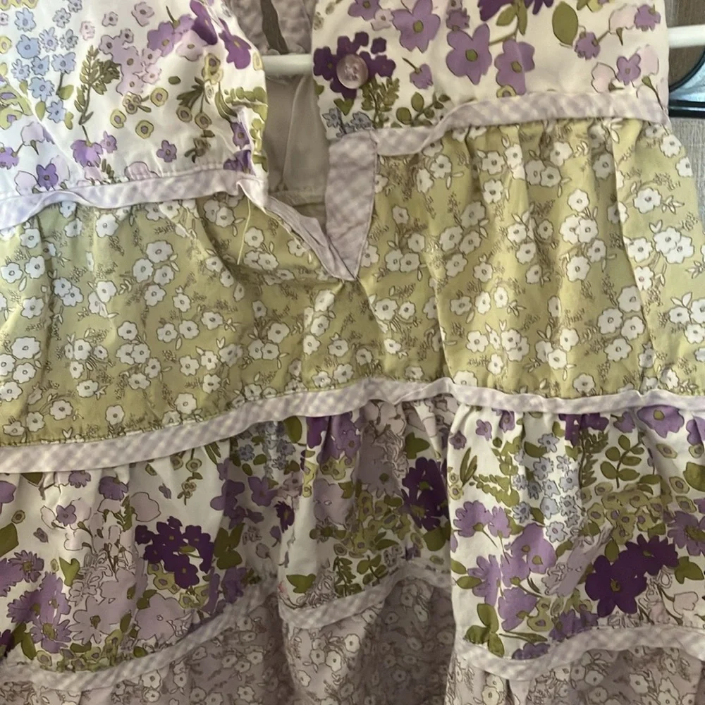 FINAL MARKDOWN Gymboree Purple and Green Floral Dress 12-18 months